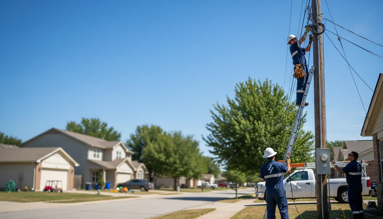 Residential electrician providing installation services in Jewett, TX